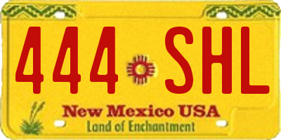NM license plate 444SHL