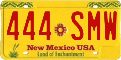 NM license plate 444SMW