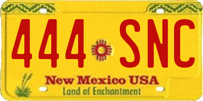 NM license plate 444SNC