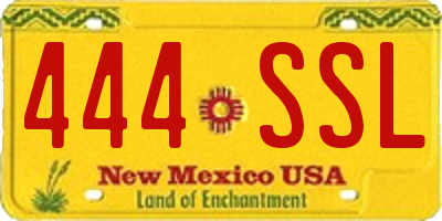 NM license plate 444SSL