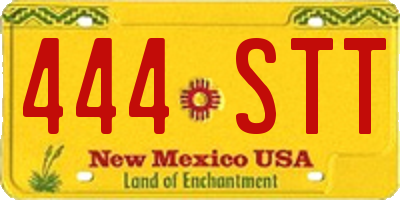 NM license plate 444STT