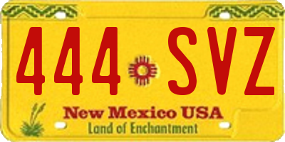 NM license plate 444SVZ