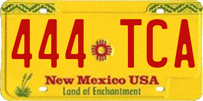 NM license plate 444TCA