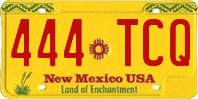 NM license plate 444TCQ