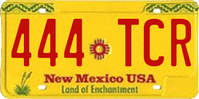 NM license plate 444TCR