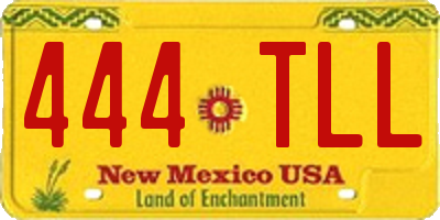 NM license plate 444TLL