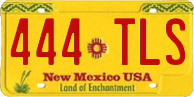 NM license plate 444TLS
