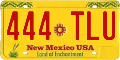 NM license plate 444TLU