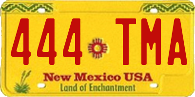 NM license plate 444TMA