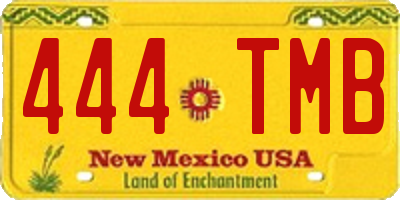 NM license plate 444TMB