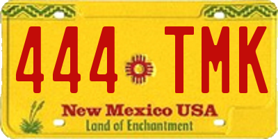 NM license plate 444TMK