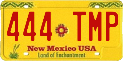 NM license plate 444TMP