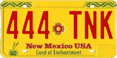 NM license plate 444TNK