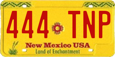 NM license plate 444TNP
