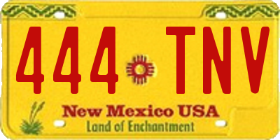 NM license plate 444TNV