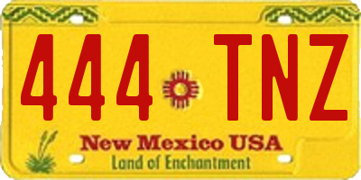 NM license plate 444TNZ