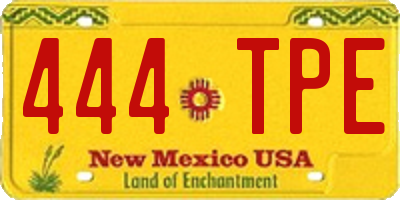 NM license plate 444TPE