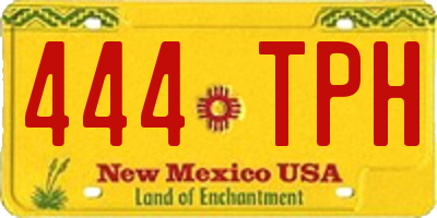 NM license plate 444TPH