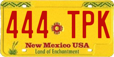 NM license plate 444TPK