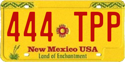 NM license plate 444TPP