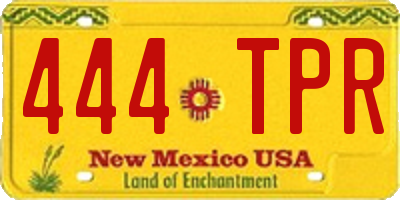 NM license plate 444TPR