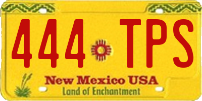 NM license plate 444TPS