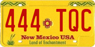 NM license plate 444TQC