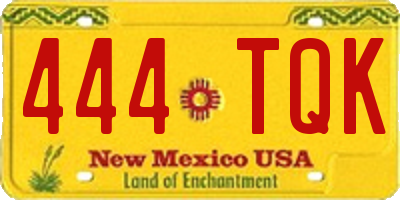 NM license plate 444TQK