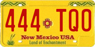 NM license plate 444TQO