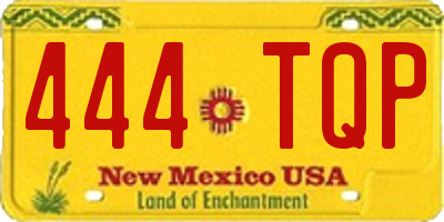 NM license plate 444TQP