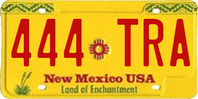 NM license plate 444TRA