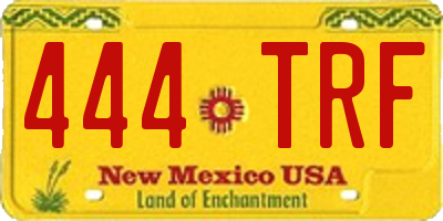 NM license plate 444TRF