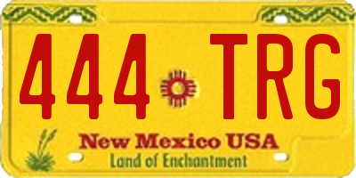 NM license plate 444TRG