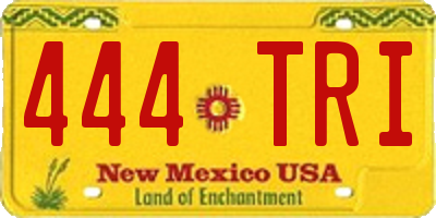 NM license plate 444TRI