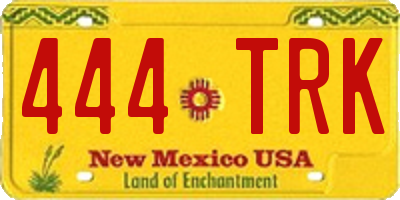 NM license plate 444TRK