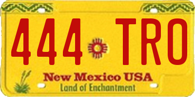 NM license plate 444TRO