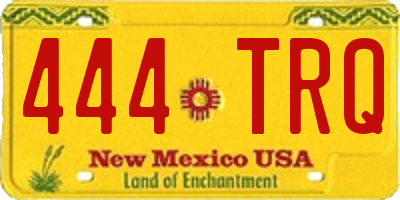 NM license plate 444TRQ