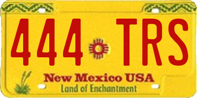 NM license plate 444TRS