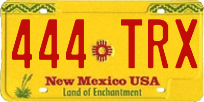 NM license plate 444TRX