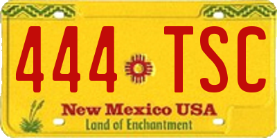 NM license plate 444TSC