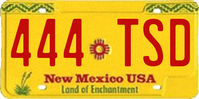 NM license plate 444TSD