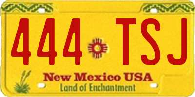 NM license plate 444TSJ