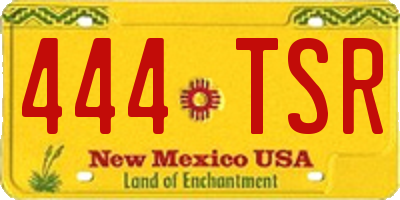 NM license plate 444TSR