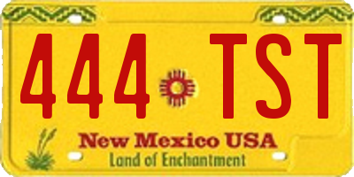 NM license plate 444TST