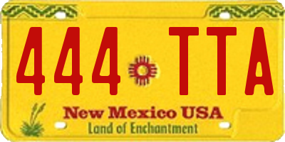 NM license plate 444TTA