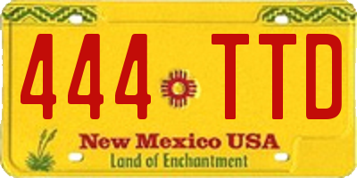 NM license plate 444TTD
