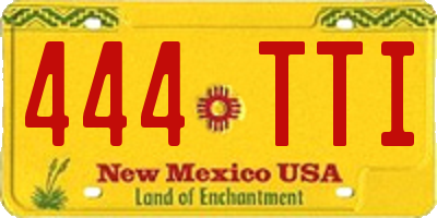 NM license plate 444TTI