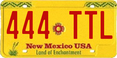 NM license plate 444TTL
