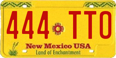 NM license plate 444TTO