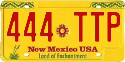 NM license plate 444TTP